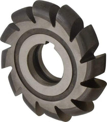 Made in USA - 3/8" Radius, 3/4" Circle Diam, 3-3/4" Cutter Diam, Arbor Connection, Convex Radius Cutter - High Speed Steel, Uncoated, Form Relieved, 12 Teeth - USA Tool & Supply