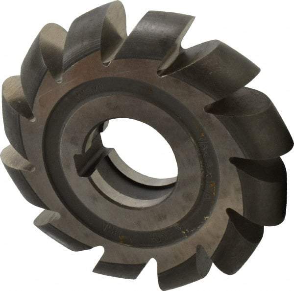 Made in USA - 7/16" Radius, 7/8" Circle Diam, 4" Cutter Diam, Arbor Connection, Convex Radius Cutter - High Speed Steel, Uncoated, Form Relieved, 12 Teeth - USA Tool & Supply