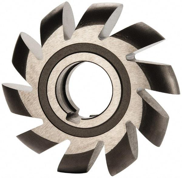 Made in USA - 1/2" Radius, 1" Circle Diam, 3-1/4" Cutter Diam, Arbor Connection, Convex Radius Cutter - High Speed Steel, Uncoated, Form Relieved, 12 Teeth - USA Tool & Supply