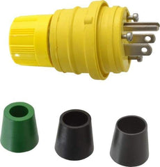 Value Collection - 125 Volt, 15 Amp, 5-15 Configuration, Industrial Grade, Self Grounding Plug - 2 Poles, IP67 - USA Tool & Supply