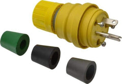 Value Collection - 125 Volt, 20 Amp, 5-20 Configuration, Industrial Grade, Ungrounded Plug - 2 Poles, IP67 - USA Tool & Supply
