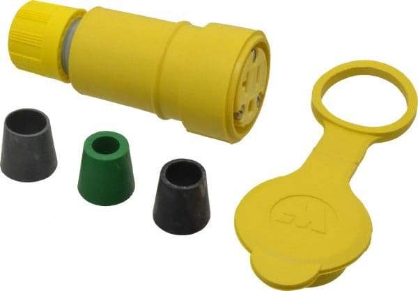 Value Collection - 125 VAC, 20 Amp, 5-20 Configuration, Industrial Grade, Ungrounded Connector - 1 Phase, 2 Poles, IP67 - USA Tool & Supply