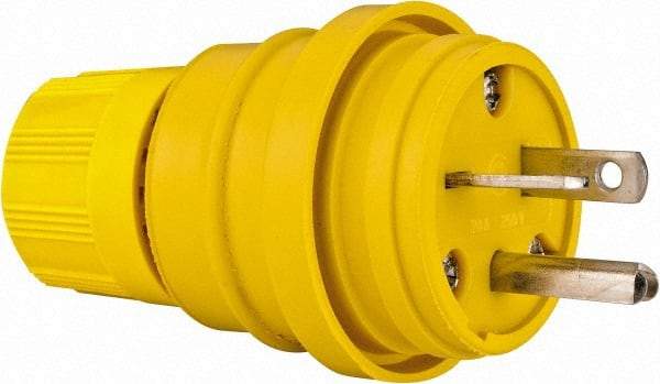 Value Collection - 250 Volt, 20 Amp, 6-20 Configuration, Industrial Grade, Ungrounded Plug - 2 Poles, IP67 - USA Tool & Supply