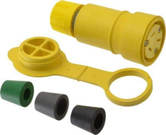 Value Collection - 125/250 VAC, 10, 15 Amp, NonNEMA Configuration, Industrial Grade, Ungrounded Connector - 1 Phase, 3 Poles, IP67 - USA Tool & Supply