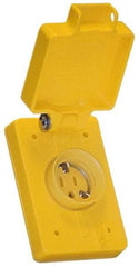 Value Collection - 250 VAC, 15 Amp, 6-15R NEMA, Ungrounded Receptacle - 2 Poles, 3 Wire, Female End, Yellow - USA Tool & Supply