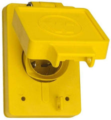 Value Collection - 250 VAC, 20 Amp, 6-20P NEMA, Ungrounded Receptacle - 2 Poles, 3 Wire, Male End, Yellow - USA Tool & Supply