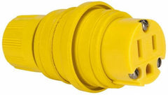 Value Collection - 125 VAC, 15 Amp, 5-15 Configuration, Industrial Grade, Ungrounded Connector - 1 Phase, 2 Poles, IP67 - USA Tool & Supply