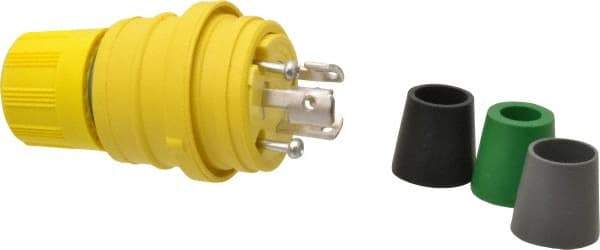 Value Collection - 125 Volt, 15 Amp, L5-15 Configuration, Industrial Grade, Ungrounded Plug - 2 Poles, IP67 - USA Tool & Supply
