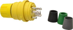 Value Collection - 125 Volt, 15 Amp, L5-15 Configuration, Industrial Grade, Ungrounded Plug - 2 Poles, IP67 - USA Tool & Supply