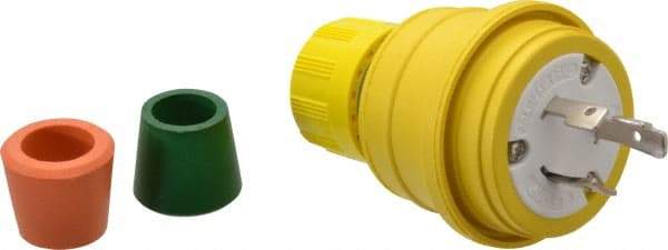 Value Collection - 125 Volt, 20 Amp, L5-20 Configuration, Industrial Grade, Ungrounded Plug - 2 Poles, IP67 - USA Tool & Supply