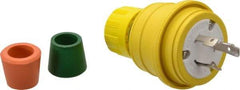 Value Collection - 125 Volt, 20 Amp, L5-20 Configuration, Industrial Grade, Ungrounded Plug - 2 Poles, IP67 - USA Tool & Supply