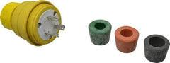 Value Collection - 125 Volt, 30 Amp, L5-30 Configuration, Industrial Grade, Ungrounded Plug - 2 Poles, IP67 - USA Tool & Supply