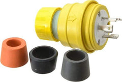 Value Collection - 250 Volt, 30 Amp, L6-30 Configuration, Industrial Grade, Ungrounded Plug - 2 Poles, IP67 - USA Tool & Supply