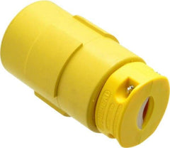 Value Collection - 250 VAC, 20 Amp, L15-20 NEMA, Straight, Ungrounded, Industrial Grade Connector - 3 Pole, 4 Wire, 1 Phase, Rubber, Yellow - USA Tool & Supply