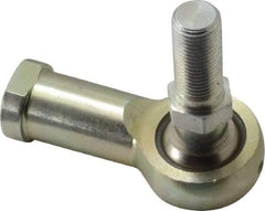 Alinabal - 1/2" ID, 1.3333" Max OD, 6,400 Lb Max Static Cap, Spherical Rod End - 1/2-20 RH, 3/4" Shank Diam, 1-3/16" Shank Length, Steel with Molded Nyloy Raceway - USA Tool & Supply