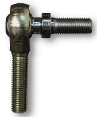 Alinabal - 7/16" ID, 1-1/8" Max OD, 3,800 Lb Max Static Cap, Spherical Rod End - 7/16-20 RH, 5/8" Shank Diam, 1-3/8" Shank Length, Steel with Molded Nyloy Raceway - USA Tool & Supply