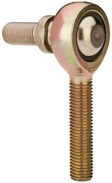 Alinabal - 5/16" ID, 7/8" Max OD, 2,800 Lb Max Static Cap, Spherical Rod End - 5/16-24 LH, 0.437" Shank Diam, 1-1/4" Shank Length, Steel with Molded Nyloy Raceway - USA Tool & Supply