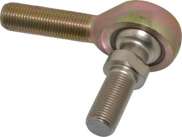 Alinabal - 1/2" ID, 1-5/16" Max OD, 6,400 Lb Max Static Cap, Spherical Rod End - 1/2-20 LH, 3/4" Shank Diam, 1-1/2" Shank Length, Steel with Molded Nyloy Raceway - USA Tool & Supply