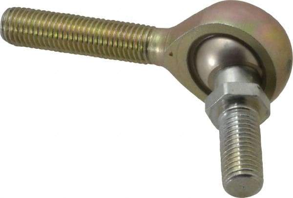 Alinabal - 5/16" ID, 7/8" Max OD, 2,800 Lb Max Static Cap, Spherical Rod End - 5/16-24 RH, 0.437" Shank Diam, 1-1/4" Shank Length, Steel with Molded Nyloy Raceway - USA Tool & Supply