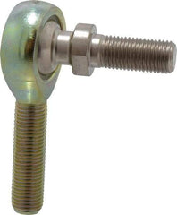 Alinabal - 3/8" ID, 1" Max OD, 3,250 Lb Max Static Cap, Spherical Rod End - 3/8-24 RH, 0.562" Shank Diam, 1-1/4" Shank Length, Steel with Molded Nyloy Raceway - USA Tool & Supply