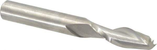 Onsrud - 3/8" Cutting Diam x 1-1/8" Length of Cut, 2 Flute, Upcut Spiral Router Bit - Uncoated, Right Hand Cut, Solid Carbide, 3" OAL x 3/8" Shank Diam, Double Edge, 30° Helix Angle - USA Tool & Supply