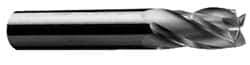 Onsrud - 3/8" Cutting Diam x 1-1/8" Length of Cut, 4 Flute, Downcut Spiral Router Bit - Uncoated, Right Hand Cut, Solid Carbide, 3" OAL x 3/8" Shank Diam, Four Edge, 30° Helix Angle - USA Tool & Supply