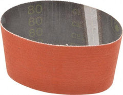 3M - 3-1/2" Wide x 15-1/2" OAL, 80 Grit, Ceramic Abrasive Belt - Ceramic, Medium, Coated, YF Weighted Cloth Backing, Wet/Dry, Series 777F - USA Tool & Supply