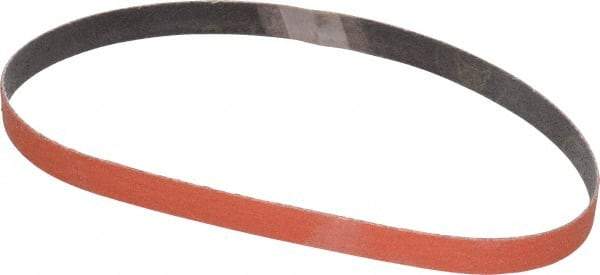 3M - 1/2" Wide x 18" OAL, 80 Grit, Ceramic Abrasive Belt - Ceramic, Medium, Coated, YF Weighted Cloth Backing, Wet/Dry, Series 777F - USA Tool & Supply