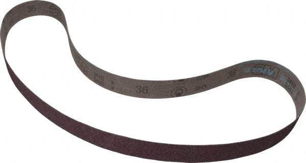 3M - 1-1/2" Wide x 60" OAL, 36 Grit, Aluminum Oxide Abrasive Belt - Aluminum Oxide, Very Coarse, Coated, X Weighted Cloth Backing, Series 341D - USA Tool & Supply
