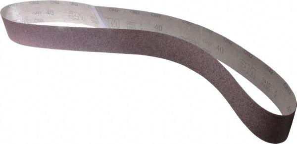 3M - 2-1/2" Wide x 60" OAL, 40 Grit, Aluminum Oxide Abrasive Belt - Aluminum Oxide, Coarse, Coated, X Weighted Cloth Backing, Series 341D - USA Tool & Supply