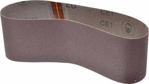 3M - 3" Wide x 21" OAL, 120 Grit, Aluminum Oxide Abrasive Belt - Aluminum Oxide, Fine, Coated, X Weighted Cloth Backing, Series 341D - USA Tool & Supply