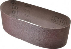 3M - 3" Wide x 21" OAL, 60 Grit, Aluminum Oxide Abrasive Belt - Aluminum Oxide, Medium, Coated, X Weighted Cloth Backing, Series 340D - USA Tool & Supply