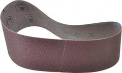 3M - 3" Wide x 24" OAL, 60 Grit, Aluminum Oxide Abrasive Belt - Aluminum Oxide, Medium, Coated, X Weighted Cloth Backing, Series 340D - USA Tool & Supply