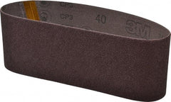 3M - 4" Wide x 24" OAL, 40 Grit, Aluminum Oxide Abrasive Belt - Aluminum Oxide, Coarse, Coated, X Weighted Cloth Backing, Series 341D - USA Tool & Supply