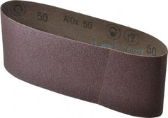 3M - 4" Wide x 24" OAL, 50 Grit, Aluminum Oxide Abrasive Belt - Aluminum Oxide, Coarse, Coated, X Weighted Cloth Backing, Series 341D - USA Tool & Supply