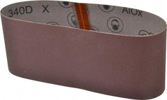 3M - 4" Wide x 24" OAL, 120 Grit, Aluminum Oxide Abrasive Belt - Aluminum Oxide, Fine, Coated, X Weighted Cloth Backing, Series 240D - USA Tool & Supply