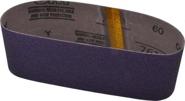 3M - 3" Wide x 21" OAL, 60 Grit, Ceramic Abrasive Belt - Ceramic, Medium, Coated, Y Weighted Cloth Backing, Series 761D - USA Tool & Supply