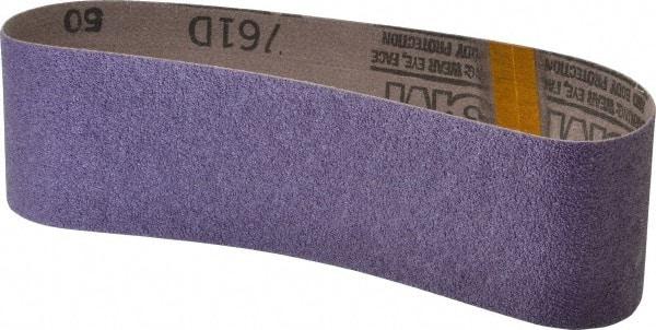 3M - 3" Wide x 24" OAL, 50 Grit, Ceramic Abrasive Belt - Ceramic, Coarse, Coated, Y Weighted Cloth Backing, Series 761D - USA Tool & Supply