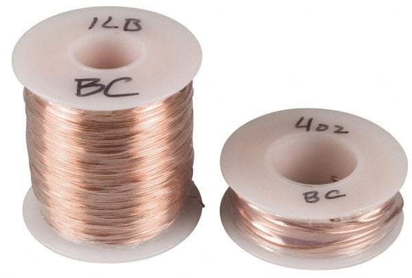 Made in USA - 14 Gage, 0.0641" Diameter x 20' Long, Bare, Copper Bus Bar Wire - Pure Copper (ASTM B3) - USA Tool & Supply