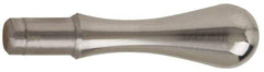 Gibraltar - 1/4" Press Fit Stem, Fixed Handwheel & Machine Handle - Carbon Steel Bulb Shape Handle, 7/16" Long Carbon Steel Stem, 1-23/32" OAL - USA Tool & Supply