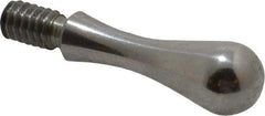Gibraltar - 1/4-20 Threaded Stem, Fixed Handwheel & Machine Handle - Carbon Steel Bulb Shape Handle, 7/16" Long Carbon Steel Stem, 1-23/32" OAL - USA Tool & Supply