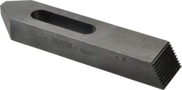 Jergens - 3/4" Stud, Low Carbon Steel, Plain Strap Clamp - 2-1/4" Travel, 8" OAL x 1-3/4" Wide x 1-1/8" High, Black Oxide Finish, Tapered Nose - USA Tool & Supply