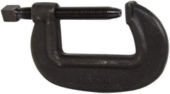 Hargrave - Extra Heavy-Duty 6-1/4" Max Opening, 3-3/8" Throat Depth, Forged Steel Standard C-Clamp - 27,500 Lb Capacity, 0" Min Opening, Standard Throat Depth, Cold Drawn Steel Screw - USA Tool & Supply