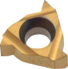 Carmex - 11IR Internal Right Hand 14 NPT Laydown Threading Insert - Grade P25C, TiN Coated Carbide - USA Tool & Supply