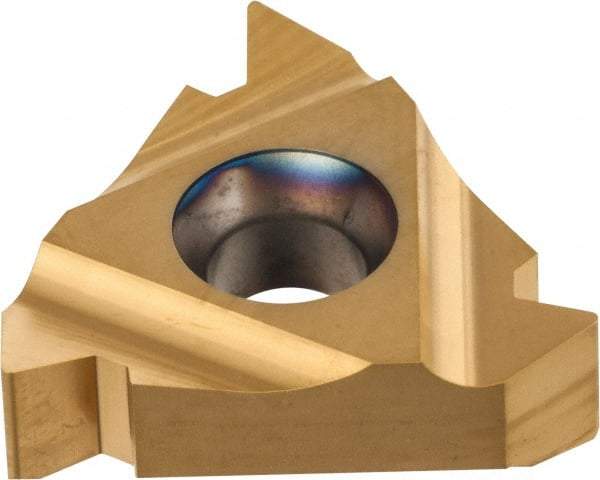 Carmex - 27IR Internal Right Hand 4.5 UN Laydown Threading Insert - Grade P25C, TiN Coated Carbide - USA Tool & Supply