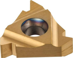 Carmex - 27IR Internal Right Hand 4.5 UN Laydown Threading Insert - Grade P25C, TiN Coated Carbide - USA Tool & Supply