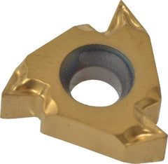 Carmex - 16IR Internal Right Hand 14-8 Partial Profile 60° Laydown Threading Insert - Grade P25C, TiN Coated Carbide - USA Tool & Supply
