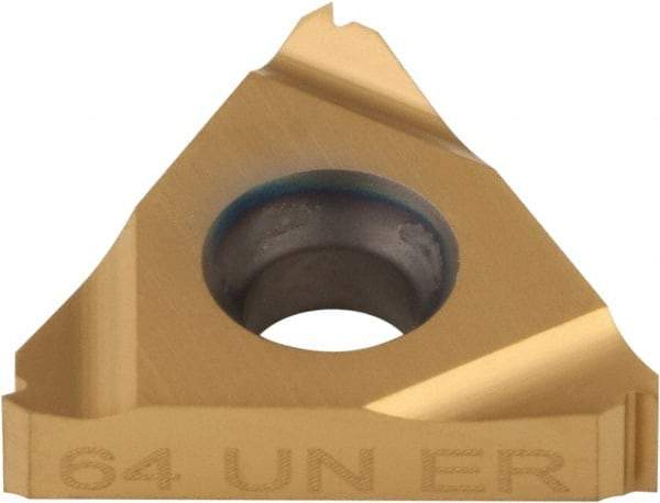 Carmex - 16ER External Right Hand 64 UN Laydown Threading Insert - Grade P25C, TiN Coated Carbide - USA Tool & Supply