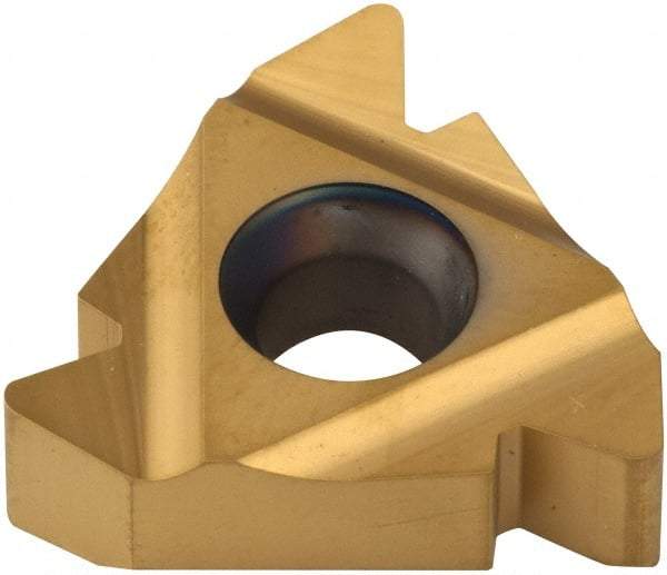 Carmex - 27ER External Right Hand 4 UN Laydown Threading Insert - Grade P25C, TiN Coated Carbide - USA Tool & Supply