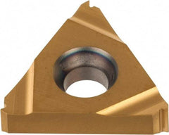 Carmex - 16ER External Right Hand 40 UN Laydown Threading Insert - Grade P25C, TiN Coated Carbide - USA Tool & Supply